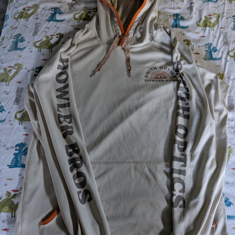 Howler Brothers Cream and Orange Hoodie